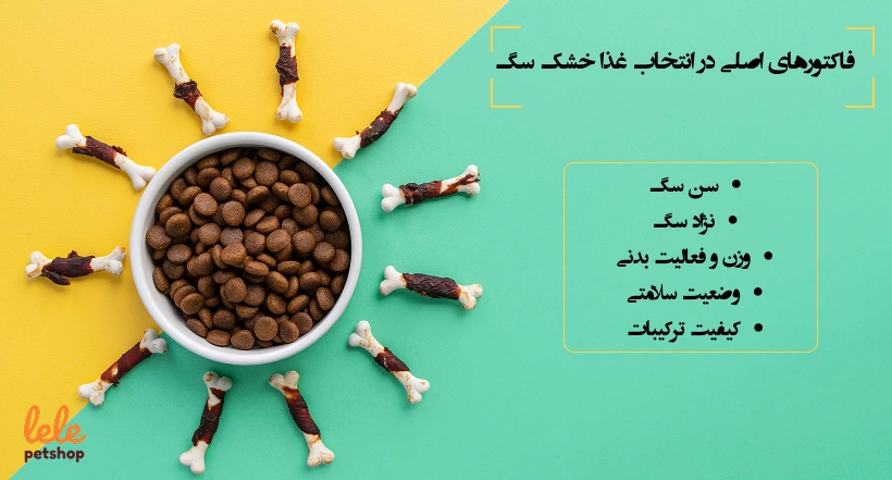 فاکتورهای اصلی در انتخاب غذا خشک سگ