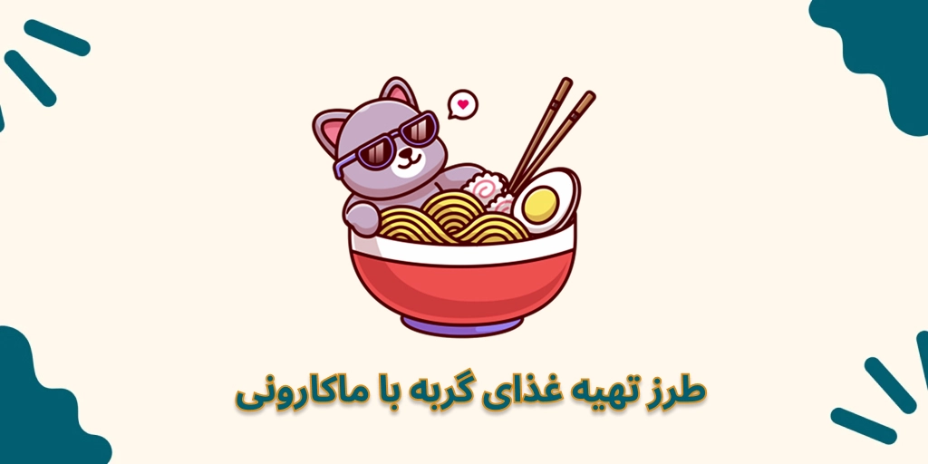 طرز تهیه غذای گربه با ماکارونی